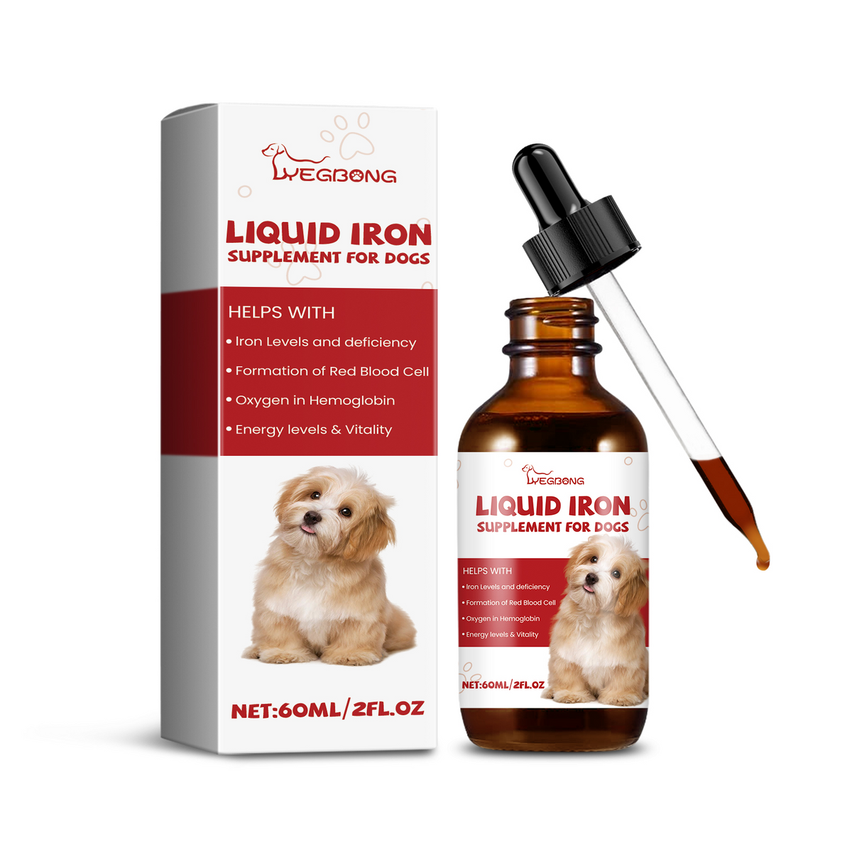 Dog Liquid Iron Drops — Boosts Energy, Red Blood Cells & Vitality