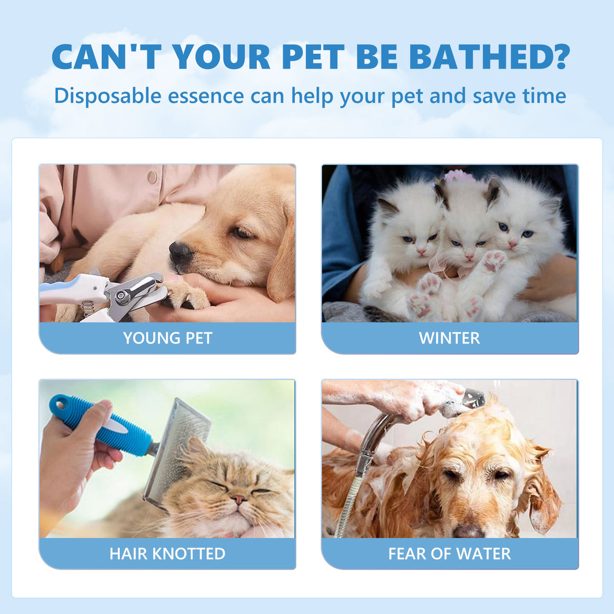 Pet Leave-In Serum Water Free Deodorization For Cats And Dogs Clean And Supple Hair Retention Care