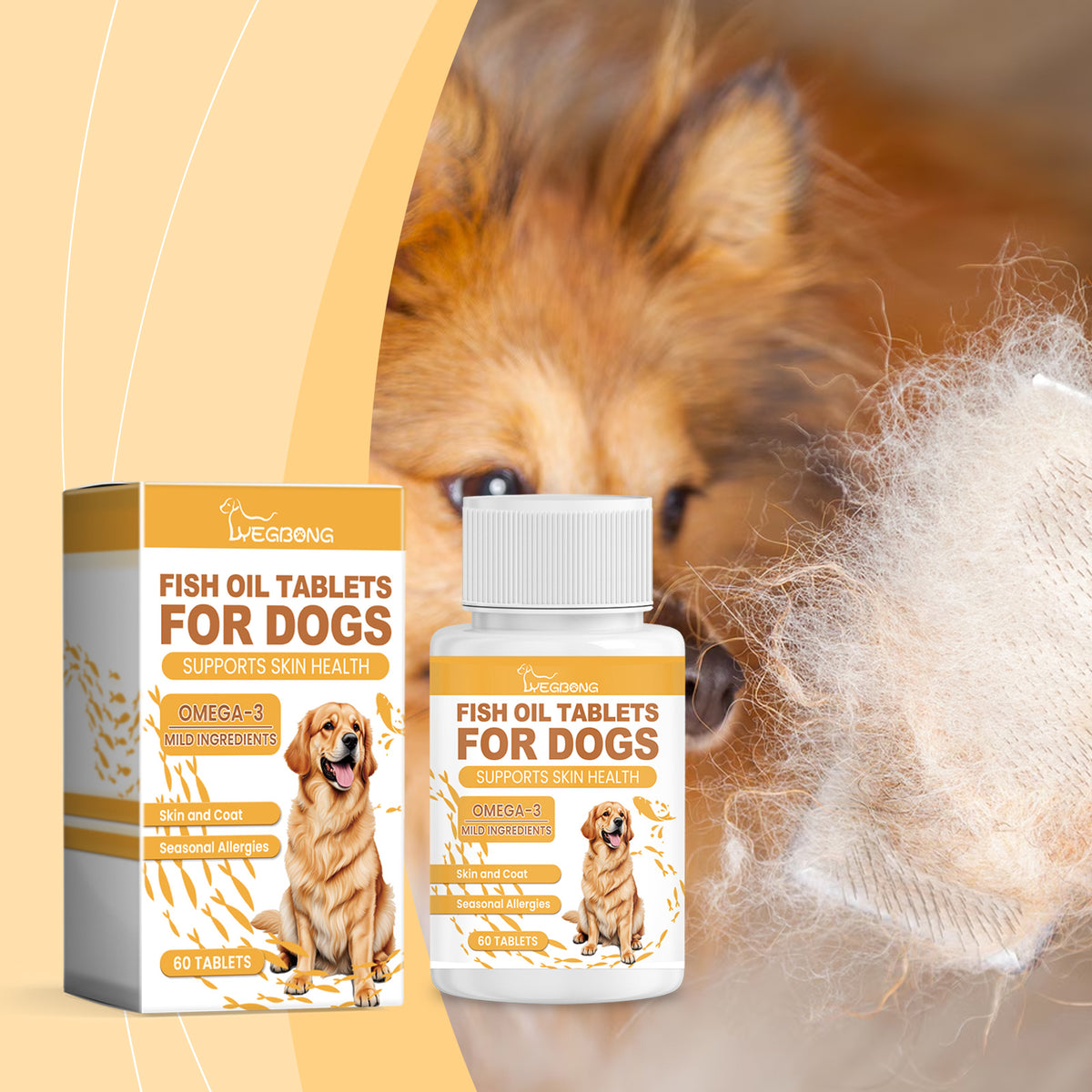 Dog Fish Oil Tablets – Skin, Coat & Joint Health Support